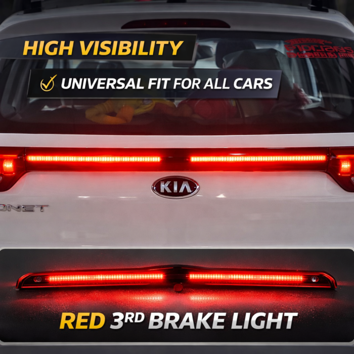 Rear Dicky Light with Scanning & Matrix Indicator for Kia Sonet | LED High Mount Stop Lamp | Dynamic Brake Light | Plug & Play | Premium Car Accessories