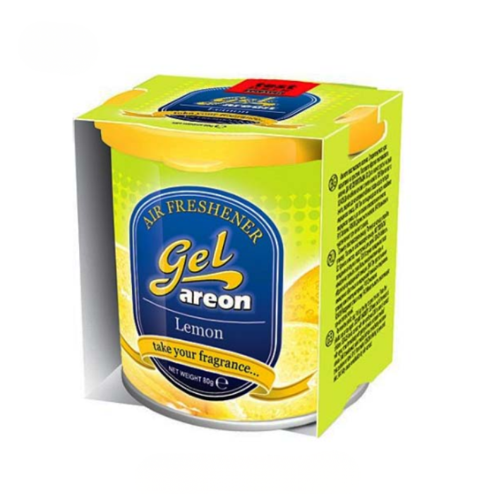 Areon Car Air Freshener Gel (Lemon) - 80 Grams