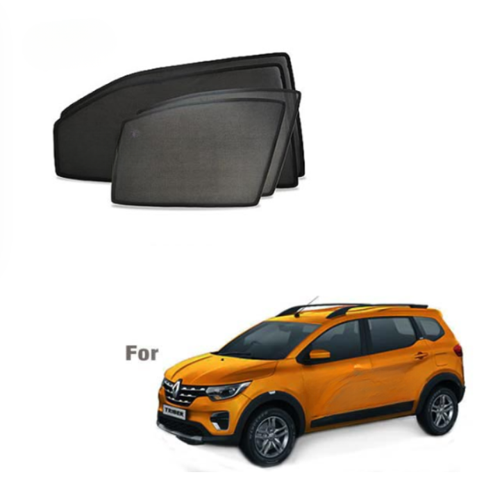 Renault Triber Half Cut Z Black Sunshades (Set of 6 Pieces)