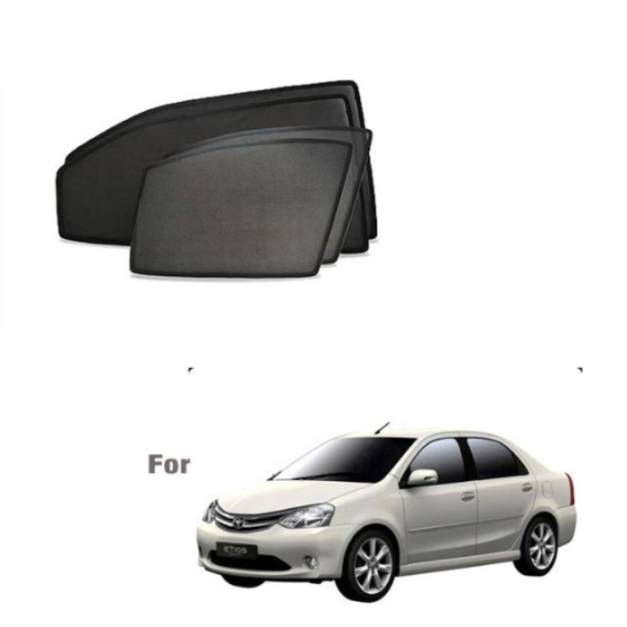 Toyota Etios Half Cut Z Black Sunshades