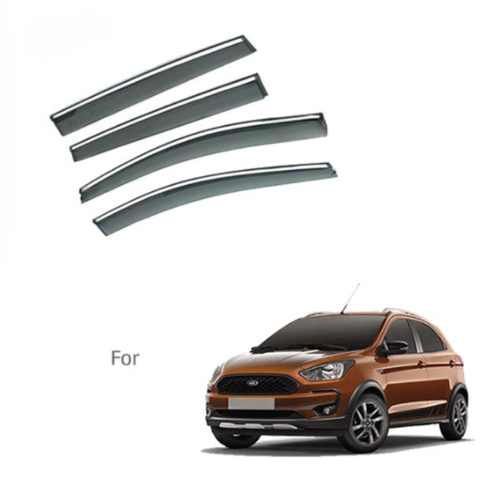 Ford Freestyle - Door Visors (Black with Chrome Line)