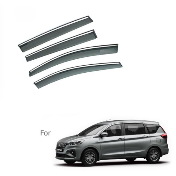 Maruti Ertiga 2018 - Door Visors (Black with Chrome Line)
