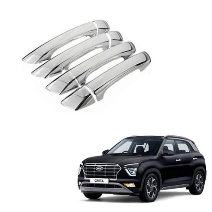 Hyundai Creta (2020 to 2023) Chrome Handle Covers - Set of 4 Pieces