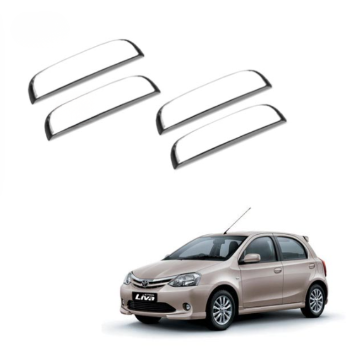 Toyota Etios Liva Chrome Handle Covers - Set of 4 Pieces