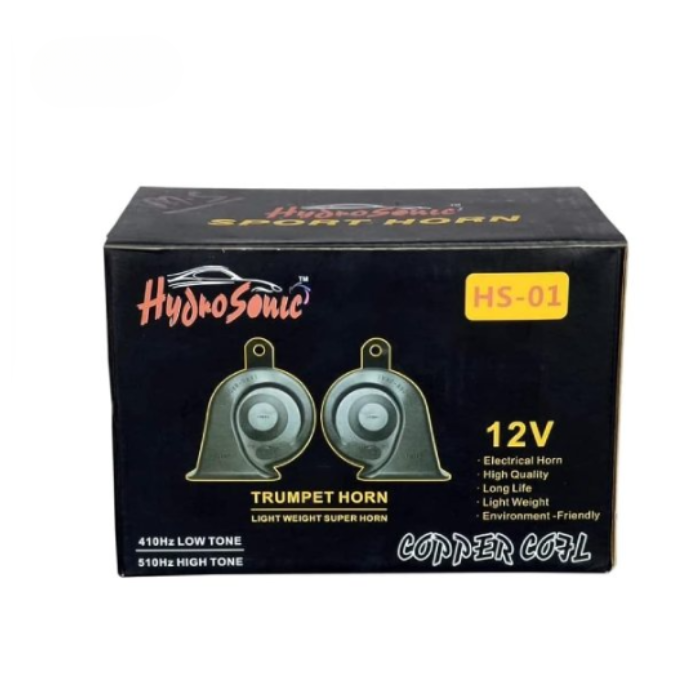 Hydrosonic Copper Coil Car Horn (Trumpet Sound)