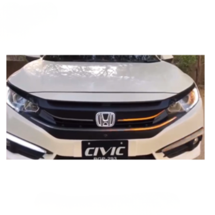 Honda Civic Front Grille with Integrated Sequential Turn Signals | Direct Fit Plug & Play | Premium Sporty Look