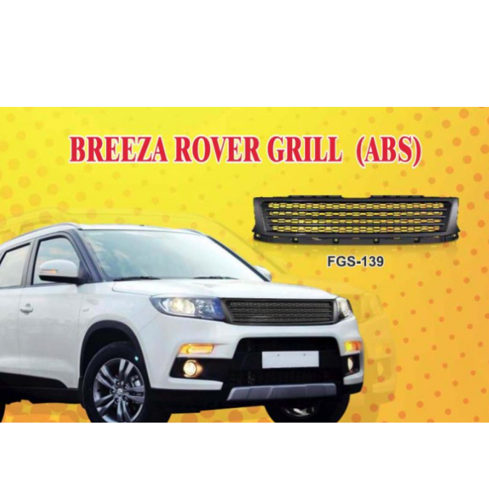 Maruti Suzuki Brezza Rover Style Front Grille (ABS) | FGS-139 | Direct Fit | Premium SUV Look