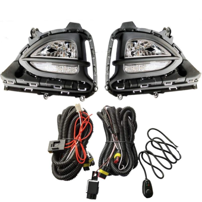 Hyundai i20 Elite Fog Lamp Kit with DRL & Indicator | Full Kit | Direct Fit Plug & Play | OEM Quality