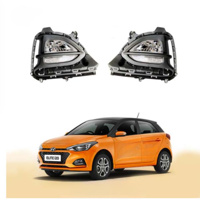 Hyundai i20 Elite Type-2 Fog Light Assembly | Set of 2 | With Wiring Kit & Switch | OEM Fit | Plug & Play
