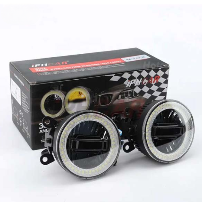 Original iPHCAR M702 3-in-1 LED Fog Lights | 3-Inch Projector | Universal Fit | 6-Month Warranty | Set of 2