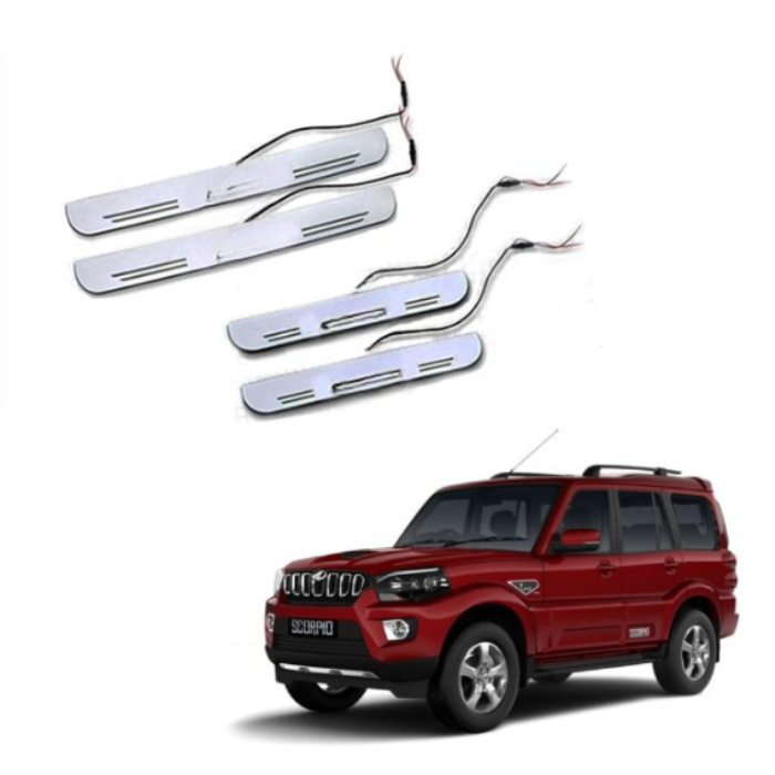 Mahindra Scorpio (Old) - LED Door Sill Scuff Plates - Acrylic