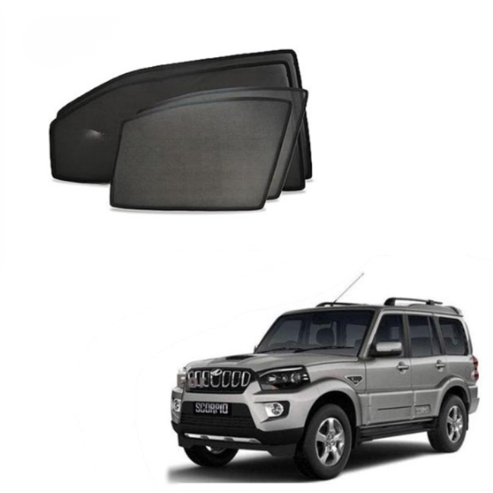 Mahindra Scorpio Half Cut Z Black Sunshades (Set of 6 Pieces)